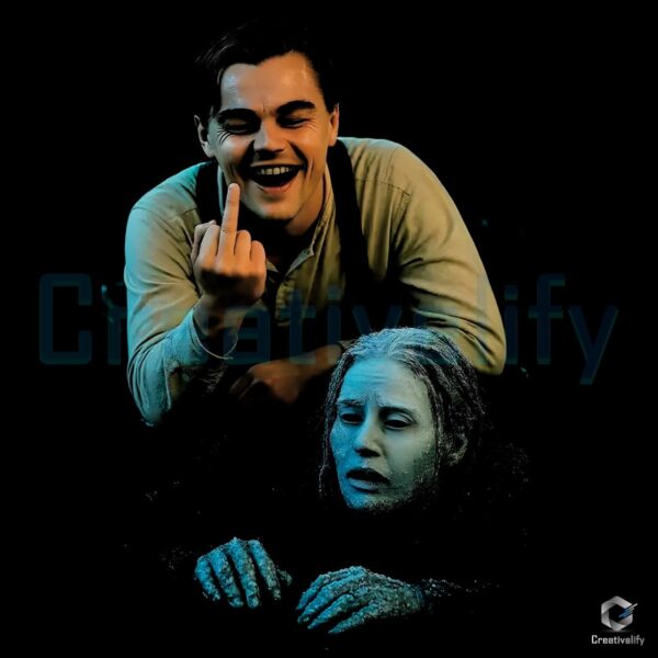 Funny Titanic Meme Jack Middle Finger Ice Water Scene PNG
