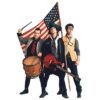 Green Day Patriotic Drummer Guitar Flag Pose PNG