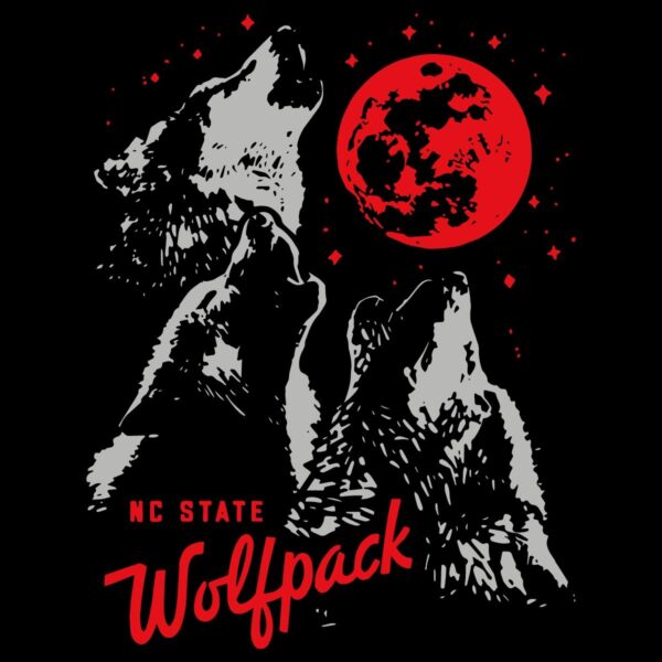 Retro Vintage Nc State Wolfpack Three Wolf Howl College Football SVG
