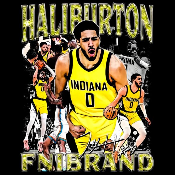 Haliburton Indiana Pacers Fnbrand Vintage PNG