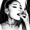 Ariana Grande Glamorous Black And White PNG