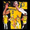Indiana Pacers 2025 Finals Run Haliburton Team Tribute PNG