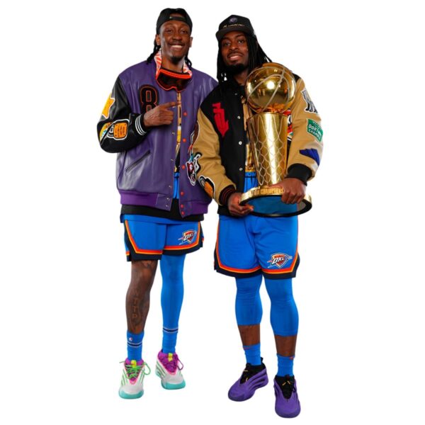 Jalen Williams Luguentz Dort 2025 Nba Champions Locker Room Style PNG