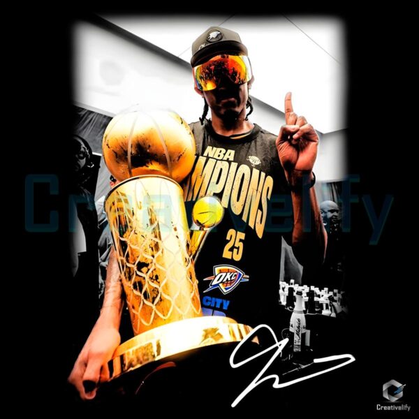 Jalen Williams Okc Thunder 2025 Nba Champions Trophy PNG