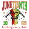 Juneteenth 1865 Glitter Broken Chains Black Freedom PNG