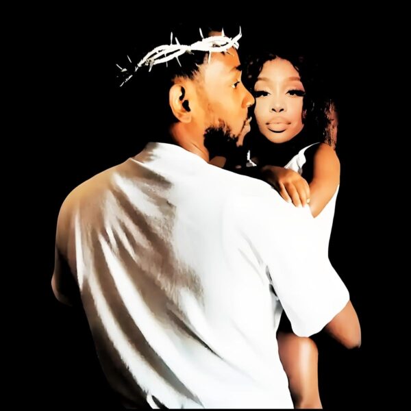 Kendrick Lamar Holding Sza Angelic Style Crown Of Thorns PNG