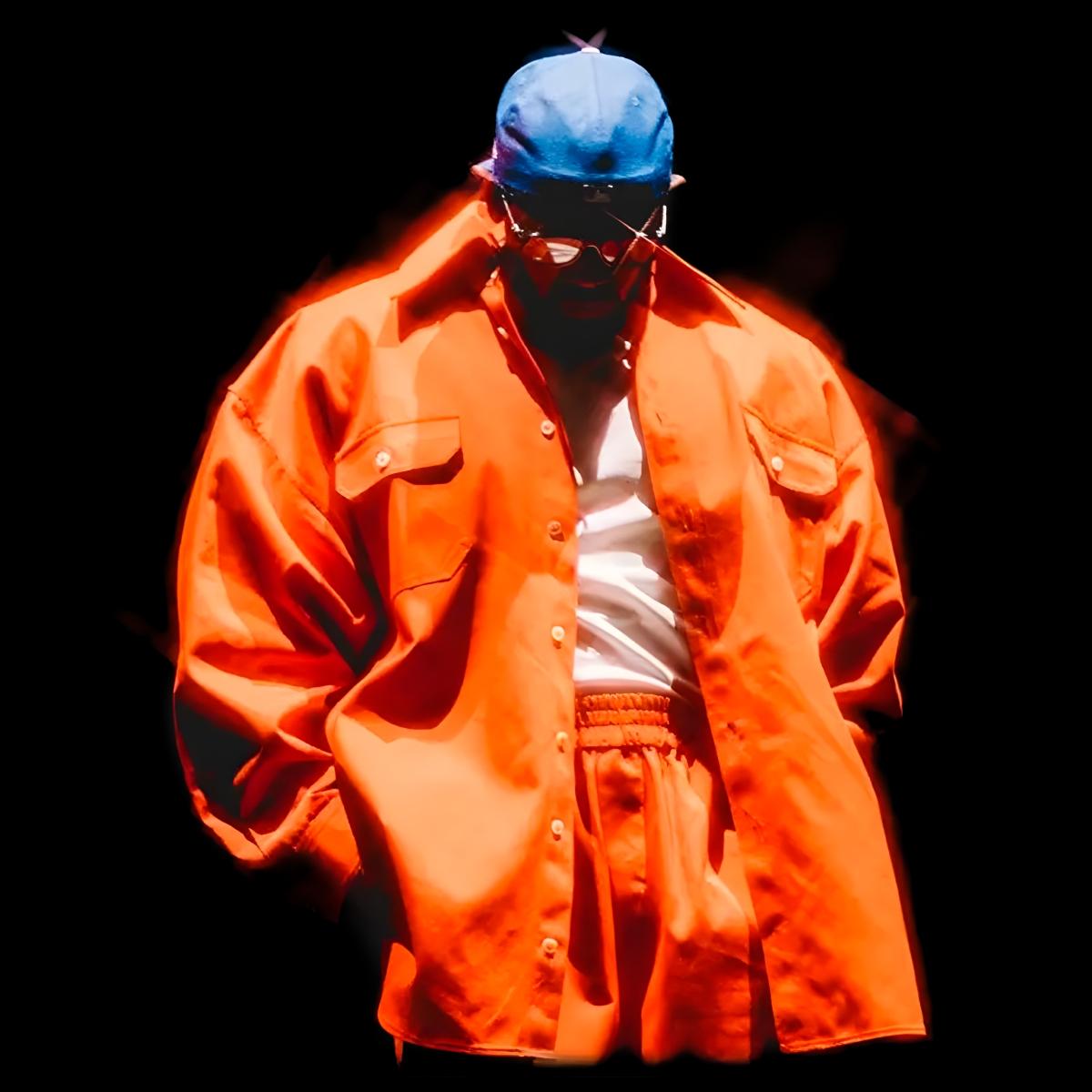 Kendrick Lamar Wearing Red Oversized Jacket And Blue Cap PNG Kendrick Lamar Wearing Red Oversized Jacket And Blue Cap PNG