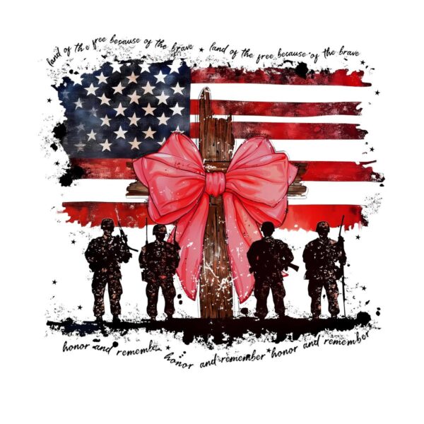 Land Of The Free Because Of The Brave Coquette Cross PNG