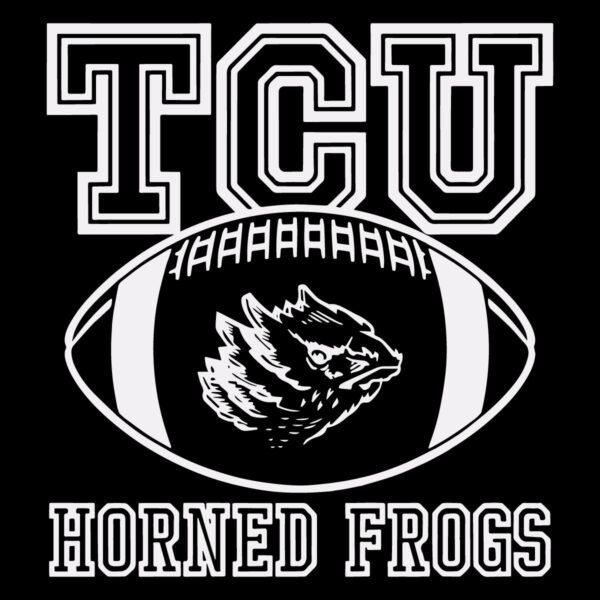 Tcu Horned Frogs Retro Football Logo Graphic SVG