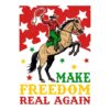Make Freedom Real Again Afro Cowboy Juneteenth PNG
