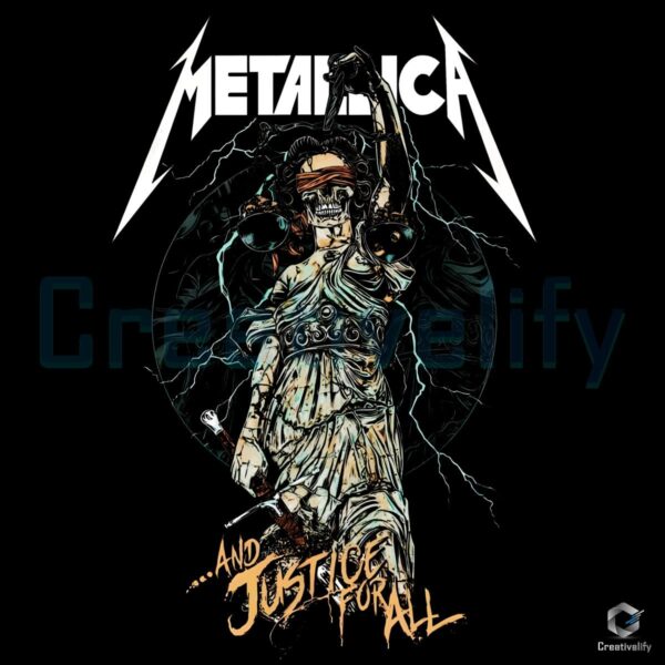 Metallica And Justice For All Pinball Art Lady Justice Lightning Circle PNG