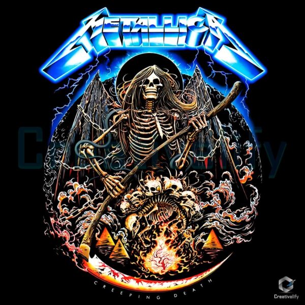Metallica Creeping Death Reaper Egypt Poster Style Album Art PNG