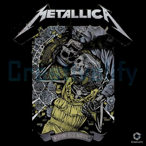 Metallica Nothing Else Matters Skeleton Couple Poster Art PNG