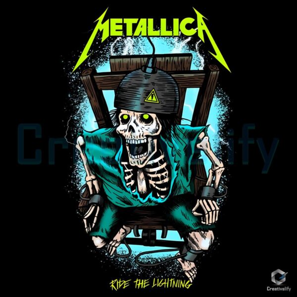 Metallica Sparky Electric Chair Skeleton PNG