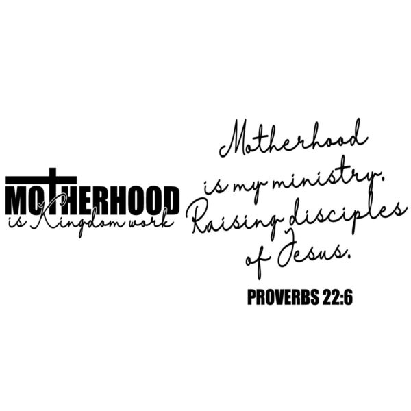 Motherhood Is Kingdom Work Christian Mom Faith SVG