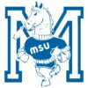 Murray State Horse Mascot Running Through Letter M Vintage SVG