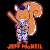 New York Mets Jeff Mcneil Squirrel Baseball Cartoon SVG