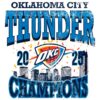 Okc Thunder 2025 Nba Champions Confetti Skyline PNG