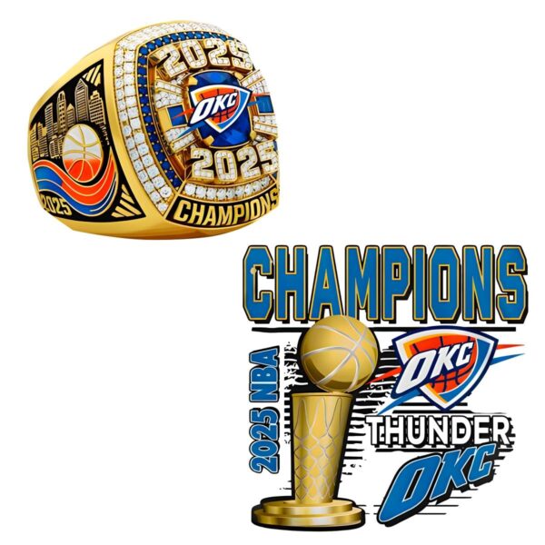Okc Thunder 2025 Nba Champions Ring Celebration Jersey PNG