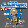 Okc Thunder 2025 Nba Champions Stars PNG