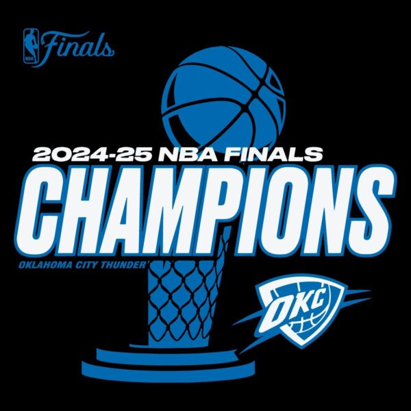 Oklahoma City Thunder 2025 Finals Champions Playoff Jump Pass SVG