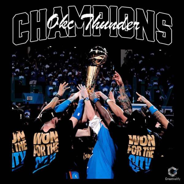 Oklahoma City Thunder 2025 Nba Champions Trophy Celebration PNG