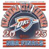 Oklahoma City Thunder 2025 Nba Finals Striped Logo Basketball PNG