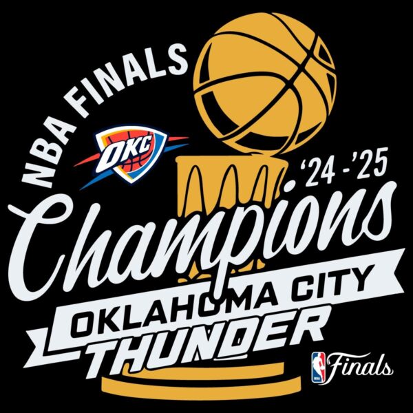 Oklahoma City Thunder Champion Nba Finals 2025 SVG