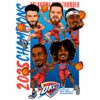 Oklahoma City Thunder Nba Finals Champions Caricature Roster PNG