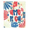 Retro America Floral Vintage 4Th Of July Red White Blue PNG