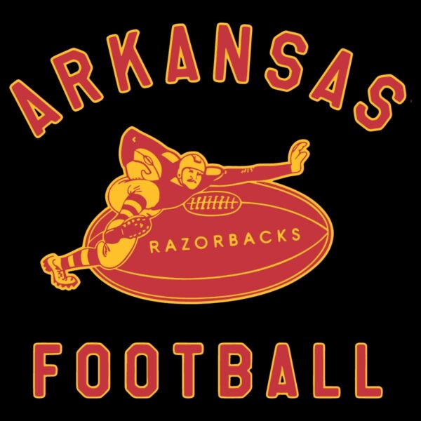 Retro Arkansas Razorbacks Football Midcentury Logo Mascot SVG