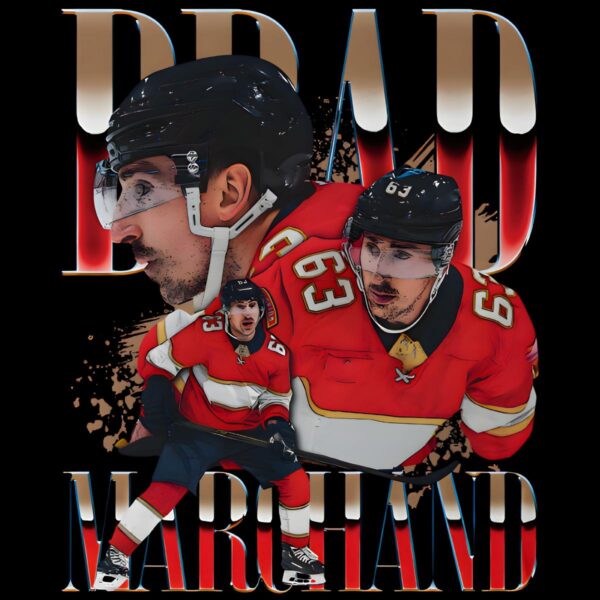 Retro Brad Marchand Florida Panthers Hockey PNG