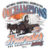 Retro Oklahoma City Thunder Wagon Ride Nba Champions 2025 PNG