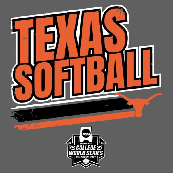 Retro Texas Softball College World Series Bold Stripe Graphic SVG