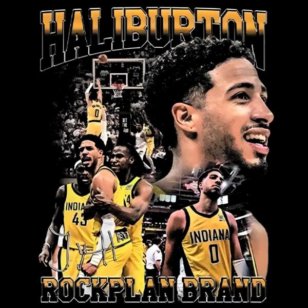Retro Vintage Haliburton Indiana Pacers Rockplan Brand PNG