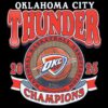 Retro Vintage Oklahoma City Thunder 2025 Nba Champions PNG