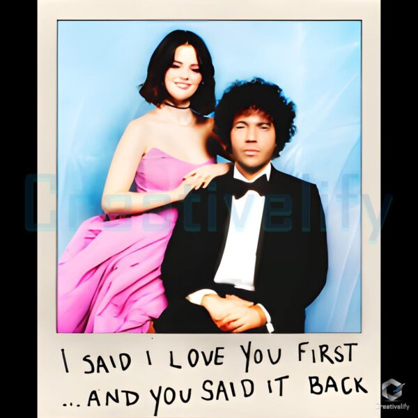 Selena Gomez And You Said It Back Love Polaroid PNG