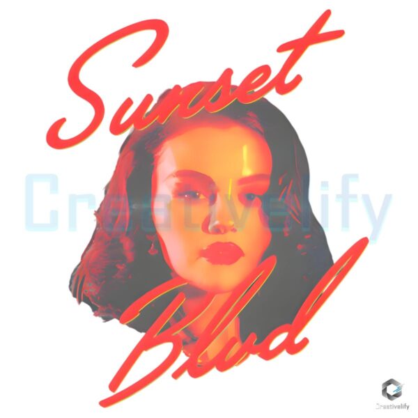 Selena Gomez Sunset Blvd Big Hard Heart Retro Graphic SVG
