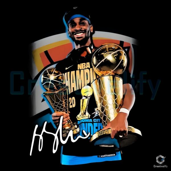 Sga Oklahoma City Thunder Nba Champion Double Trophy PNG