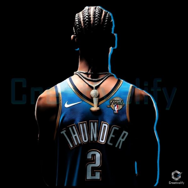 Sga Thunder Nba Finals Back View Spotlight PNG
