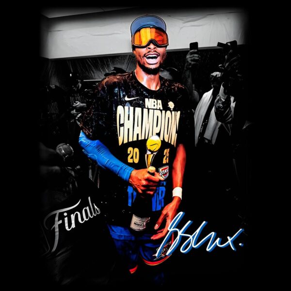 Shai Gilgeous Alexander 2025 Nba Champion Locker Room Celebration PNG
