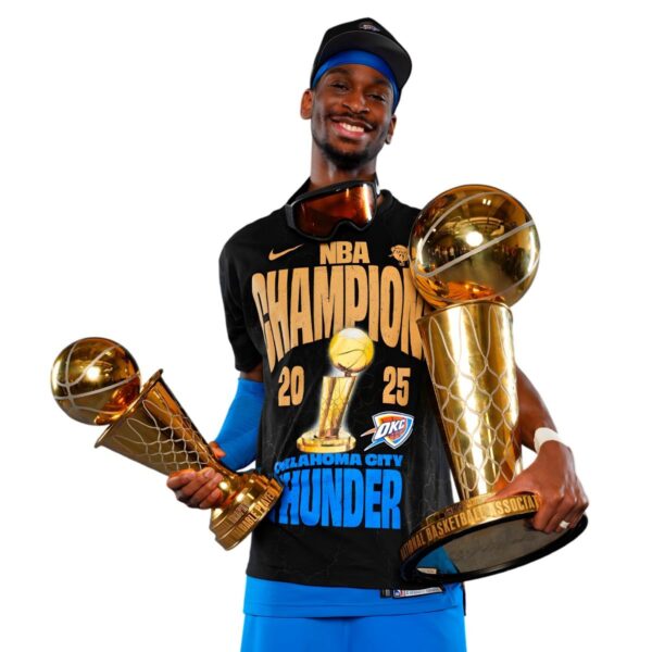 Shai Gilgeous Alexander 2025 Nba Finals Mvp Champion Celebration PNG