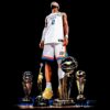 Shai Gilgeous Alexander 2025 Thunder White Jersey Trophy Showcase PNG