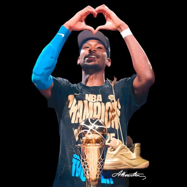 Shai Gilgeous Alexander Heart Pose 2025 Nba Championship Tribute PNG