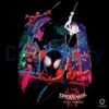 Spider Man Across The Spider Verse Neon City Superhero Art PNG