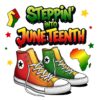Steppin Into Juneteenth African Sneakers Black Pride PNG