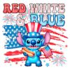 Stitch Hot Dog Eating 4Th Of July Retro Patriotic Celebration PNG