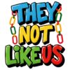 They Not Like Us Bold Juneteenth Afro Pride PNG