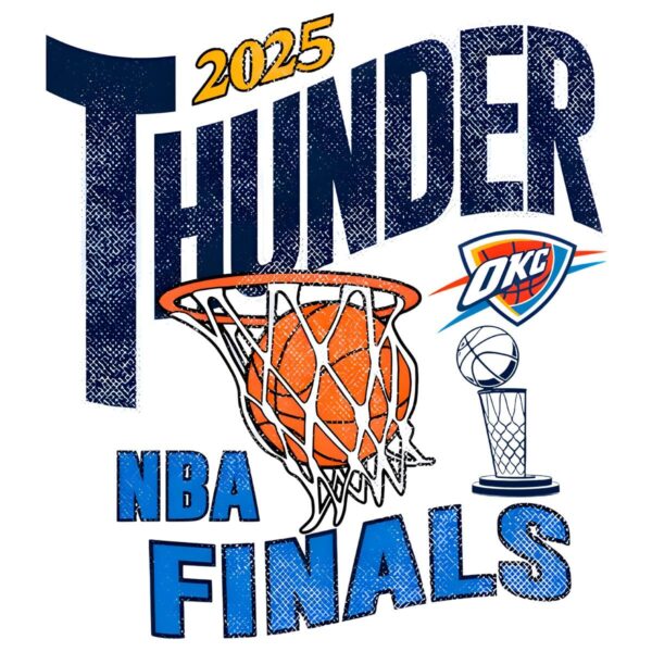 Thunder 2025 Basketball Net Nba Finals Retro Hoop PNG