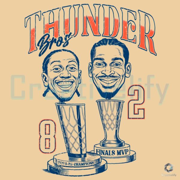Thunder Bros Champions Duo Sga And Jdub 2025 Nba Finals Mvp PNG